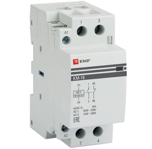 Контактор EKF km-2-16-11 КМ 16А NО+NC (2 мод.)