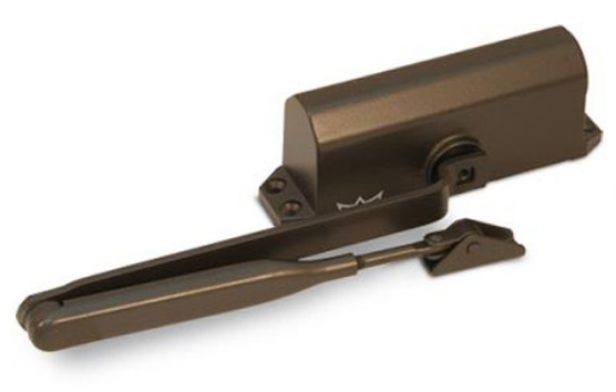Доводчик Dorma TS-77 EN2 для дверей весом до 50 кг, двухскоростной, установочный размер 165х19 мм, -15..+40 °С (коричневый)