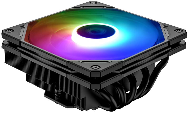 Кулеры для CPU Ice Hammer,ID-Cooling  Xcom-Shop Кулер ID-Cooling IS-55 ARGB LGA1700/1200/115x/AM5/AM4 (120mm fan, 500-2000rpm, 54.6CFM, 31.2dBA, 4-pin PWM/3-pin ARGB) BOX
