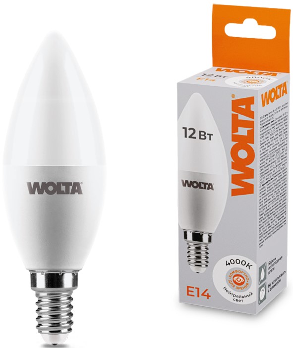 Лампа светодиодная WOLTA 25SC12E14 12Вт 4000K Е14