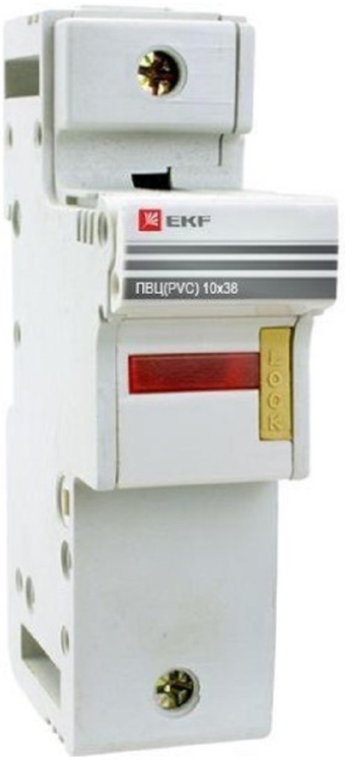 Разъединитель-предохранитель EKF pr-10-38-1 для ПВЦ 10x38 1P (с индик.)