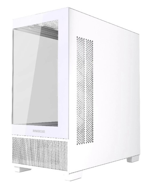 Корпус mATX Powercase Vision Micro M3W CVMMW-A3 без БП, боковая панель из закалённого стекла