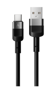 Кабель интерфейсный AccesStyle AC30-T100 Black USB 3.0 - USB Type С, 3А, 100 см; Оплётка: ТПУ