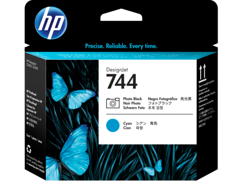 Печатающая головка HP 744 F9J86A DesignJet, Черная для фотопечати/Голубая