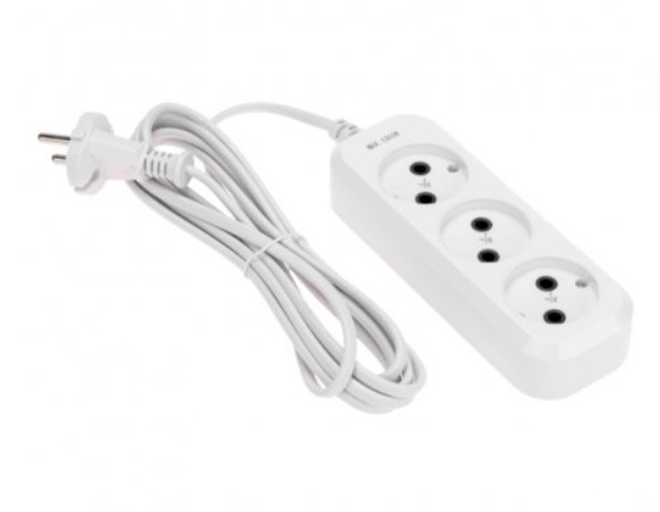 Удлинитель PROconnect 13-4206 3 гнезда, 3м, 2х0,75мм2, б/з, белый
