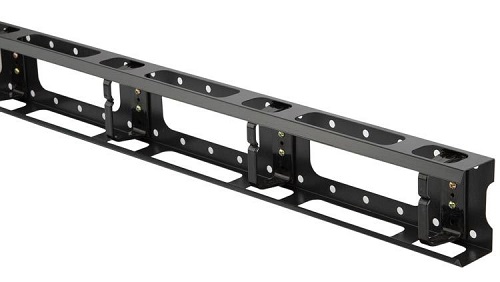 Кабельный организатор Hyperline CMV-42U-ML  металлический вертикальный 42U, для шкафов TTC, TSC шириной 800 мм, черный (RAL 9004)