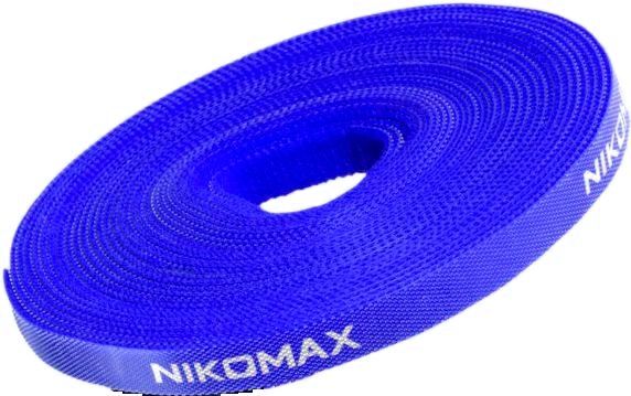 Рулон липучки NikoMax NMC-CTV05M-15-RL-BL ширина 15мм, длина 5м, синяя