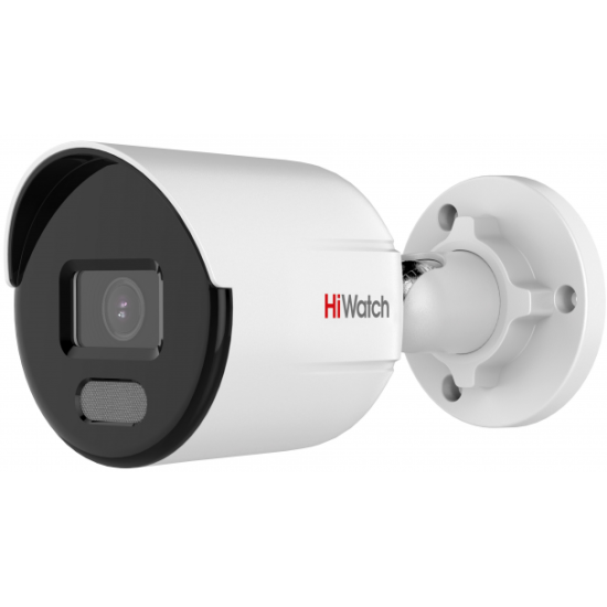   Xcom-Shop Видеокамера IP HiWatch DS-I250L(C)(4 mm) 2Мп уличная цилиндрическая с LED-подсветкой до 30м и технологией ColorVu
