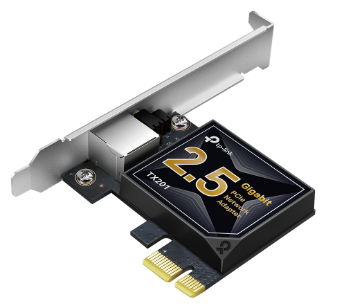 Сетевой адаптер TP-LINK TX201 2.5 Gigabit PCI Express Network Adapter, PCIe 2.1 Ч1, Support 2.5/1 Gbps and 100 Mbps Network Standards