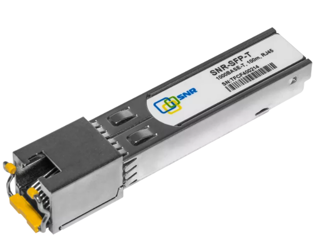 Модуль SFP SNR SNR-SFP-T c интерфейсом RJ45, до 100м