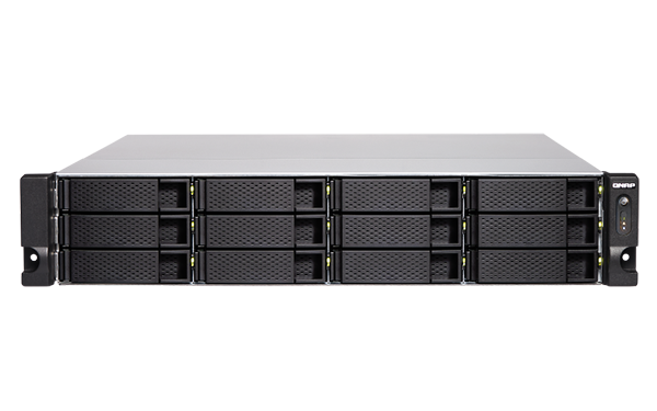  Сетевой накопитель QNAP TS-1283XU-RP-E2124-8G 12 отсеков 3,5/2,5, 2х10 SFP+, стоечное исполнение, 2 блока питания. E-2124 3,3 ГГц (до 4,3 ГГц ), 8 Г