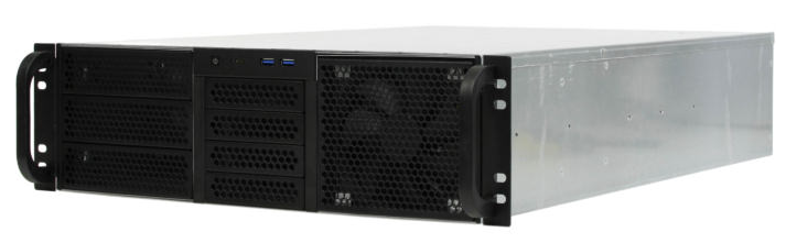 Корпус серверный 3U Procase RE306-D3H8-A-45 3x5.25+8HDD,черный,без блока питания(PS/2,mini-redundant,2U-redundant),глубина 450мм,MB ATX 12x9.6,4slot