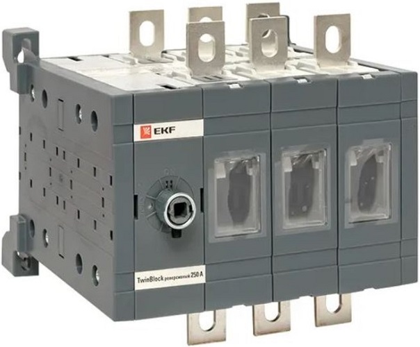 Рубильник EKF tb-s-250-3p-rev 250A 3P реверсивный без рукоятки управления TwinBlock