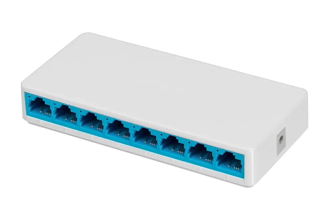  Коммутатор неуправляемый Mercusys MS108 8x10/100, пластиковый корпус