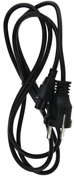 Кабель питания Telecom TP022-IEC320-C5/SHM-1.8-BK для ноутбуков, 3-pin, с заземлением, (прямой) 220V 1,8m