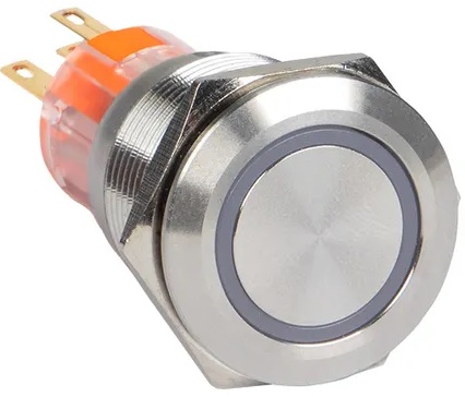 Кнопка EKF s-pro67-122 S-Pro67 19 мм без фикс. с зеленой подсв. 24В PROxima