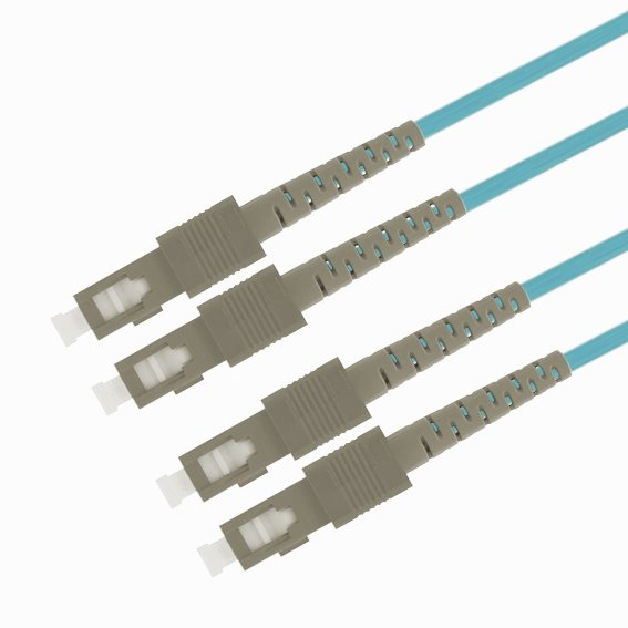 Патч-корд волоконно-оптический TELCORD ШОС-2x3.0-2SC/U-2SC/U-MM503-2м-LSZH-AQ duplex SC/UPC-SC/UPC, MM 50/125 (OM3), 3.0 мм, LSZH, 2м