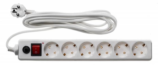 Сетевой фильтр Buro 600SH-16-3-W 3м, 6 розеток, белый (коробка) 475257