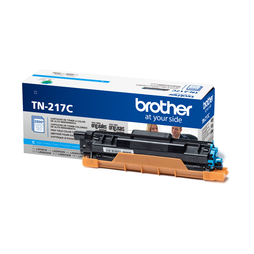 Тонер Brother TN-217C для Brother HLL3230CDW/DCPL3550CDW/MFCL3770CDW голубой (2300стр)