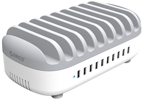 Зарядное устройство сетевое Orico DUK-10 5V2.4A*20, белый