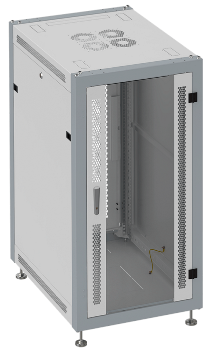 Шкаф напольный 19, 37U SYSMATRIX SL 6837.714 600x800x1780mm (ШхГхВ) передняя дверь стекляннаяо, задняя дверь двухстворчатая перфорированная, поворотн