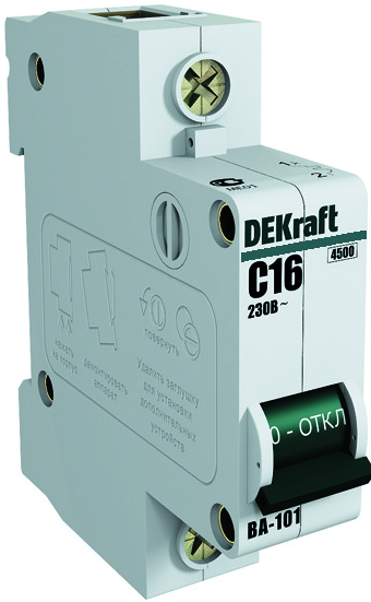 Автоматический выключатель DEKraft 11012DEK ВА-101 1Р 63А (B) 4,5кА