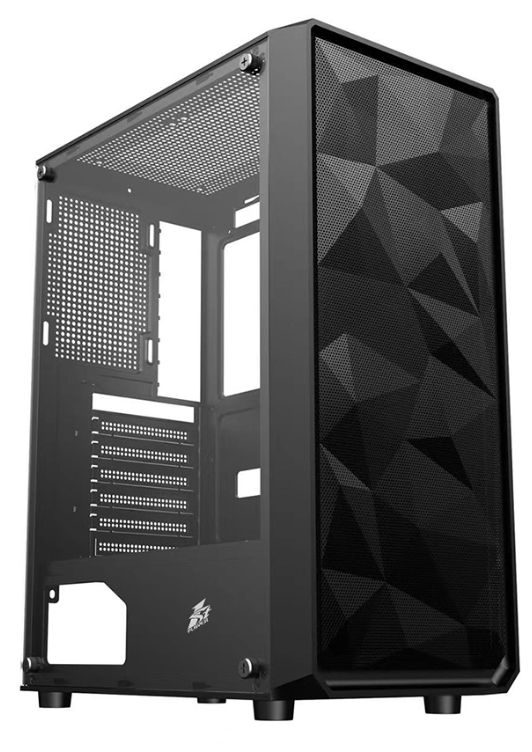 Корпус ATX 1STPLAYER FD3 Black, 4*120mm LED fans inc.