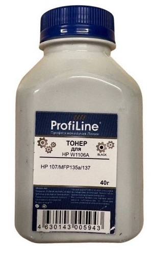 Картридж ProfiLine PL_TNR_W1106A_40_P PL-W1106A для принтеров HP Laser 107/MFP135/137 40гр PET Фас РФ