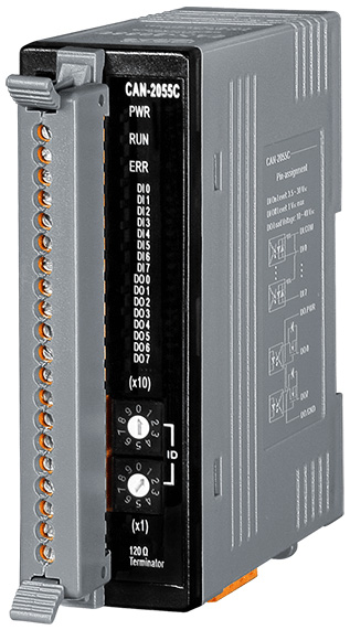 Модуль ICP DAS CAN-2055C CR CANopen Slave Module of 8-channel Isolated Digital Input and 8-channel Isolated Digita