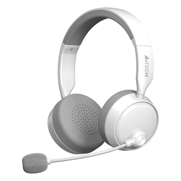 Гарнитура wireless A4Tech BH230 белая/серая мониторная BT оголовье (2004928)