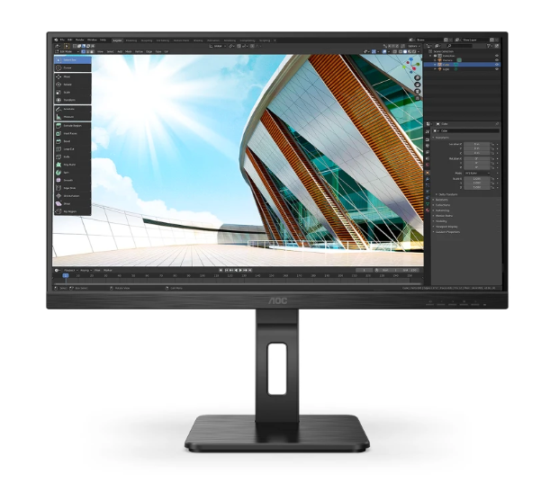 Монитор 27 AOC Q27P2Q 2560x1440, 4 ms, 300 cd/m, 50000000:1, 178°/178°, IPS, +HDMI, +Displ, Pivot
