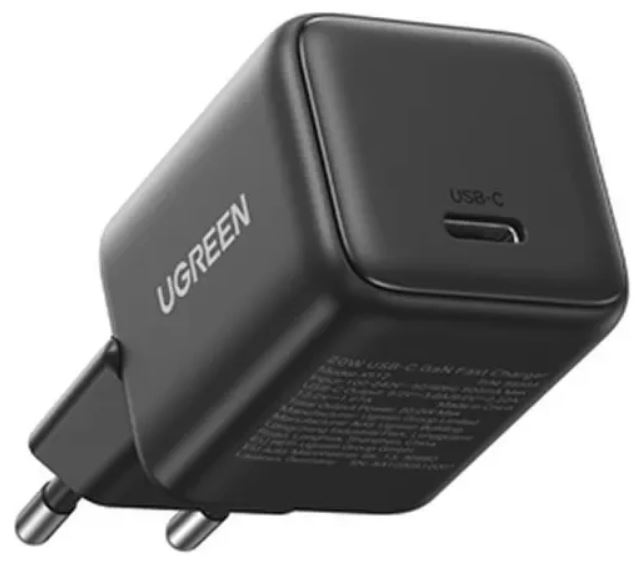 Зарядное устройство сетевое UGREEN X512 55528_ mini 20W USB-C GaN Fast Charger EU. цвет: серый