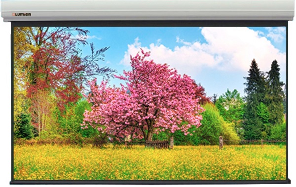 Экран Lumien LMLC-100110A с электроприводом Master Large Control 449x700см(раб.обл. 431x690см) (320) Matte White FiberGlass, черн. кайма по периметру