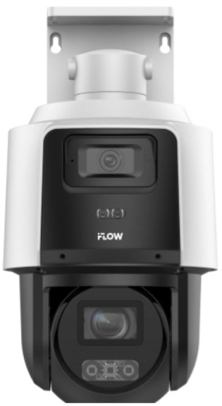 IP камера iFlow F-IP-1442PCIZ4 4Мп уличная поворотная с технологией ComboVu, два видеомодуля: охват всей сцены и детализация. Фик.модуль: 1/2.8 Progr