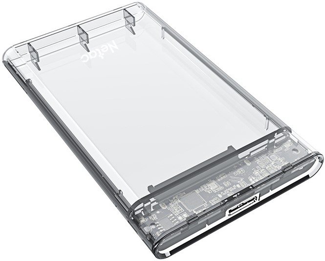  Внешний корпус Netac NT07WH11-30B0 WH11 для HDD/SSD 2.5 SATA -> USB3.0 прозрачный, A to B cable