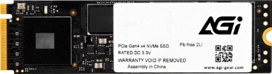 Накопитель SSD M.2 2280 AGI AGI1T0G44AI838 AI838 1TB PCIe Gen 4 x 4 TLC 7400/5500MB/s IOPS 437K/580K MTBF 1M 1500 TBW