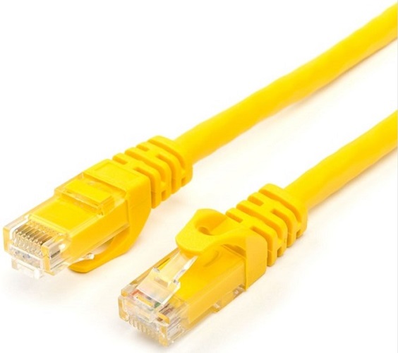 Кабель патч-корд U/UTP 5e кат. 2м. TWT TWT-45-45-2.0-YL RJ45 - RJ45, 4 пары, желтый