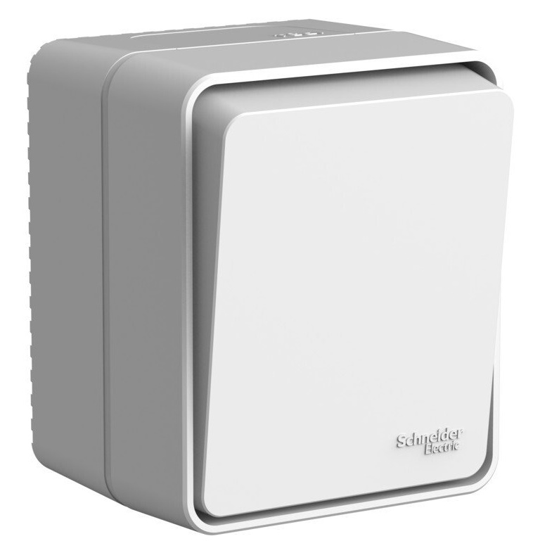 Выключатель одноклавишный Systeme Electric ATN543011 AtlasDesign PROFI IP54 О/У 10 АХ, СЕРЫЙ