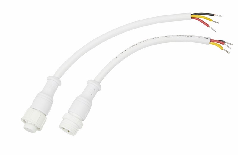 Кабель соединительный Кабель Rexant 11-9530 соединительный, 3pin, герметичный, IP67, 3х0.5мм², 300 V, белый