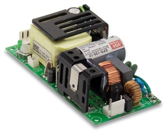 Преобразователь AC-DC сетевой Mean Well EPS-120-24 120Вт, вход 80…264V AC, 47…63Гц /113…370В DC, выход 24В/3.5...5A (без вент./с вент.), рег. вых 22.8