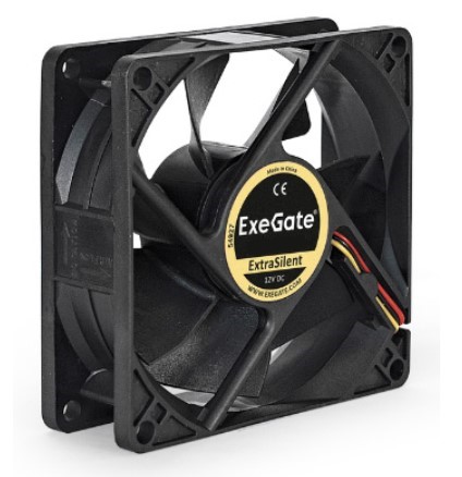 Вентилятор для корпуса Exegate EX08025B3P EX297048RUS 80x80x25 mm, 2000rpm, 28CFM 19dBa, 3-pin