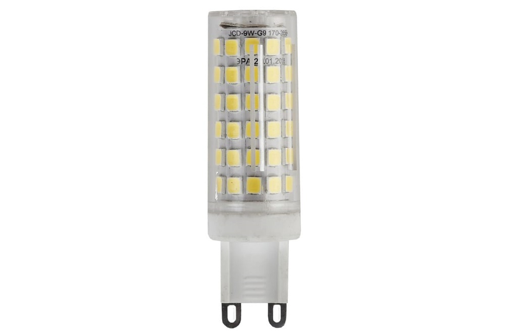 Лампа светодиодная ЭРА Б0033185 LED JCD-9W-CER-827-G9 (диод, капсула, 9Вт, тепл, G9)