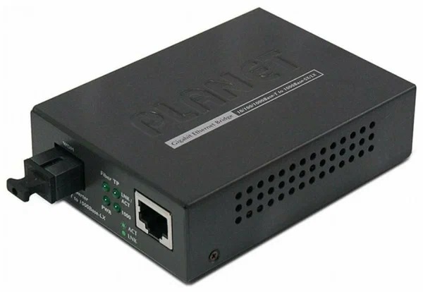 Медиа-конвертер Planet GT-806B15-EU 10/100/1000Base-T to WDM Bi-directional Fiber Converter - 1550nm - 15KM