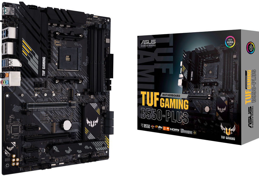 Материнская плата ATX ASUS TUF GAMING B550-PLUS (AM4, AMD B550, 4*DDR4(4800), 6*SATA 6G RAID, 3*M.2, 5*PCIE, 7.1CH, 2.5Glan, 7*USB 3.2/USB Type-C, DP,