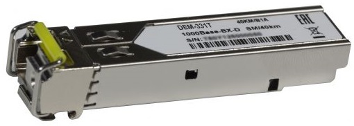 Трансивер D-link 331T/40KM/B1A 1x1000Base-BX-D (Tx:1550 нм, Rx:1310 нм) для одномодового оптического кабеля 40 км