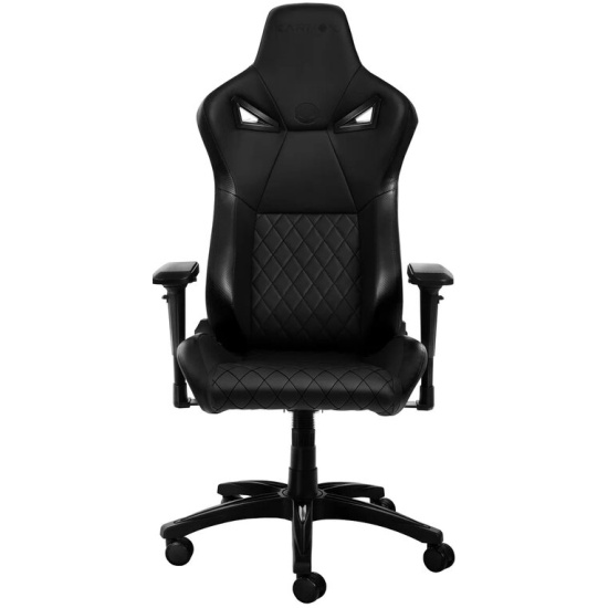 Кресло KARNOX Legend KX800508-TR черное, экокожа, поясничная поддержка, нейлоновая крестовина, до 135кг, механизм качания