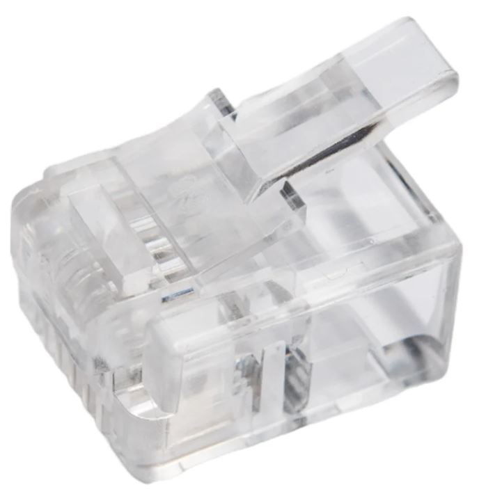 Коннекторы RJ-11, RJ-12 Коннектор TWT TWT-PL12-6P4C/100 телефонный RJ-12 6P4C для розетки (100шт.)