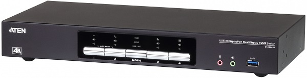 4-х портовые  Xcom-Shop Переключатель KVM Aten CS1944DP-AT-G 4-портовый, USB 3.0, DisplayPort, с поддержкой 4K
