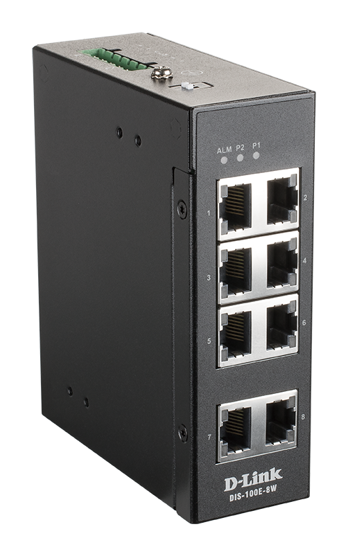 Коммутатор промышленный неуправляемый D-link DIS-100E-8W/A1A 8 портов 10/100Base-TX, QoS