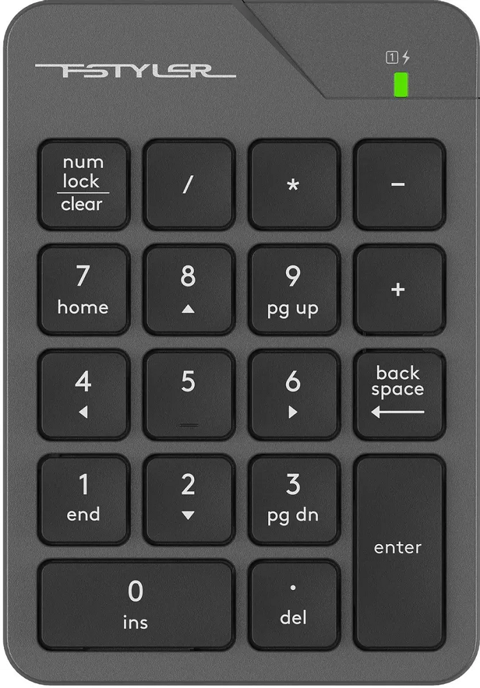  Цифровой блок клавиатуры A4Tech FGK21C серый USB slim 1938791